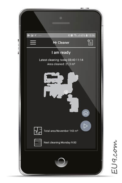 AEG RX9 Saugroboter APP iPhone-Android Einstellungen