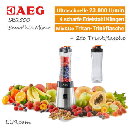 AEG SB2500 Smoothie Mixer mit Früchte