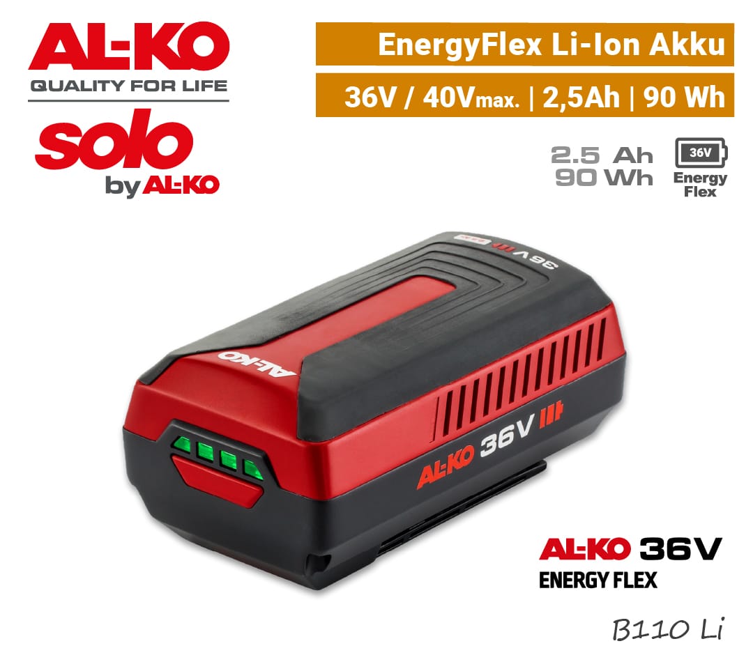 ALKO B 110 Li Li-Ion Akku 2,5 Ah 2.5 Ah SOLO AL-KO 36V EnergyFlex EU9