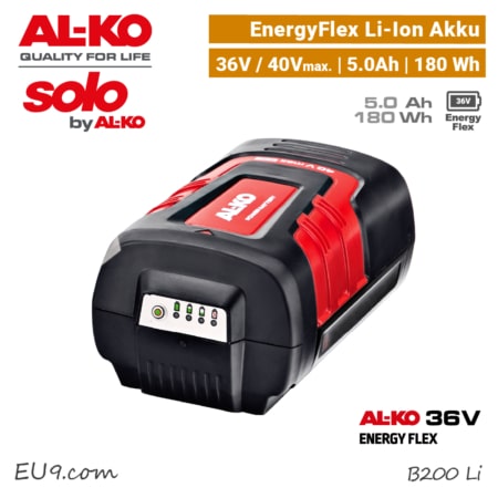 ALKO B 200 Li Li-Ion Akku 5 Ah 5.0 Ah SOLO AL-KO 36V EnergyFlex EU9