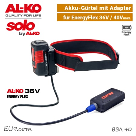 ALKO BBA 40 Akku-Gürtel mit Adapter SOLO AL-KO 36V 40V max EnergyFlex EU9
