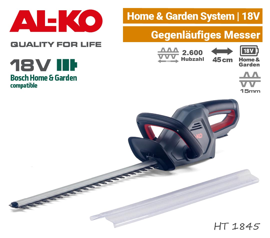 ALKO HT 1845 Akku-Heckenschere 18V Bosch Home & Garden Power-For-All EU9