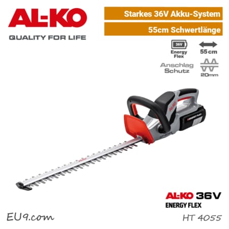 ALKO HT 4055 Akku-Heckenschere kompakt 36V EnergyFlex 40V Heckenschneider EU9