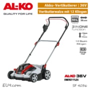 ALKO SF 4036 Akku-Vertikutierer ohne Fangkorb Lüfter AL-KO 36V EnergyFlex EU9