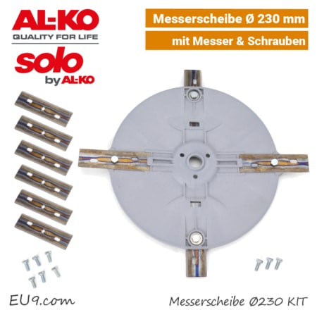 ALKO-SOLO Messerscheibe 230 mm Messerteller Robolinho 1200 W 2000 W Klingen Teller EU9