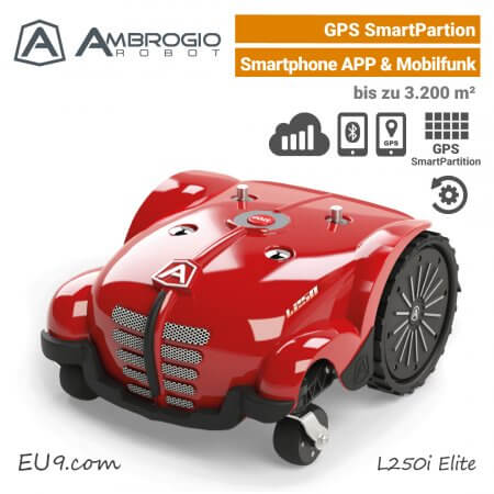 Ambrogio L250i Elite GPS Mähroboter-Rasenroboter Mobilfunk L250 EU9