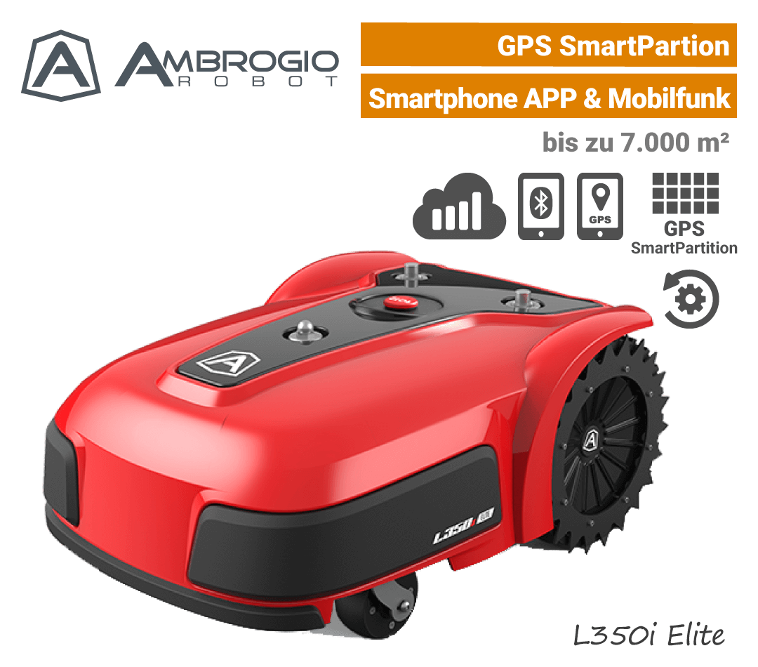 Ambrogio L350i Elite GPS Mähroboter-Rasenroboter Mobilfunk L350 EU9