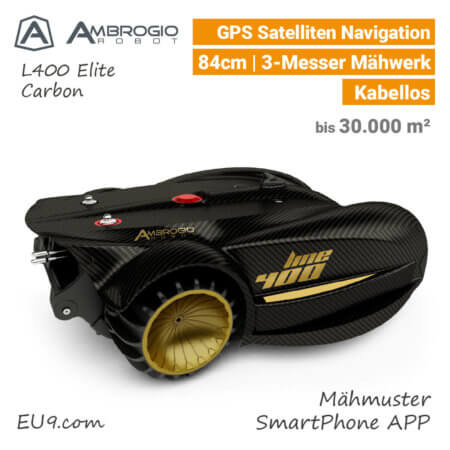 Ambrogio L400 Elite GPS Rasenroboter-Mähroboter EU9