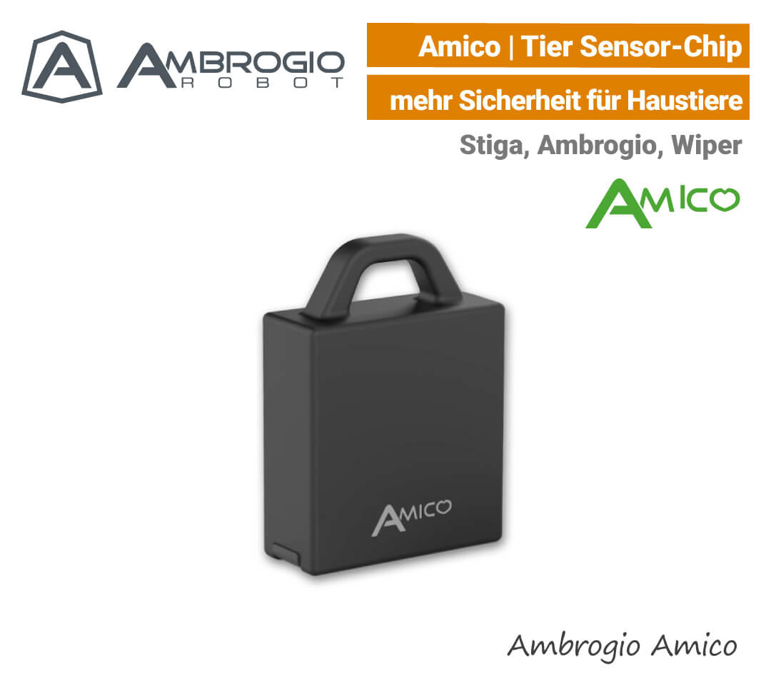 Ambrogio Stiga Amico Tier-Schutz Chip mehr Sicherheit für Haustiere EU9