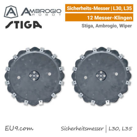 Ambrogio Stiga Wiper Sicherheits-Messer L30 L35 AutoClip M 221 225 230 EU9