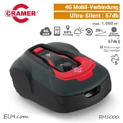 Cramer RM1000 Mähroboter Rasenroboter 4G-Mobilfunk GPS-Tracking RM 1000 EU9