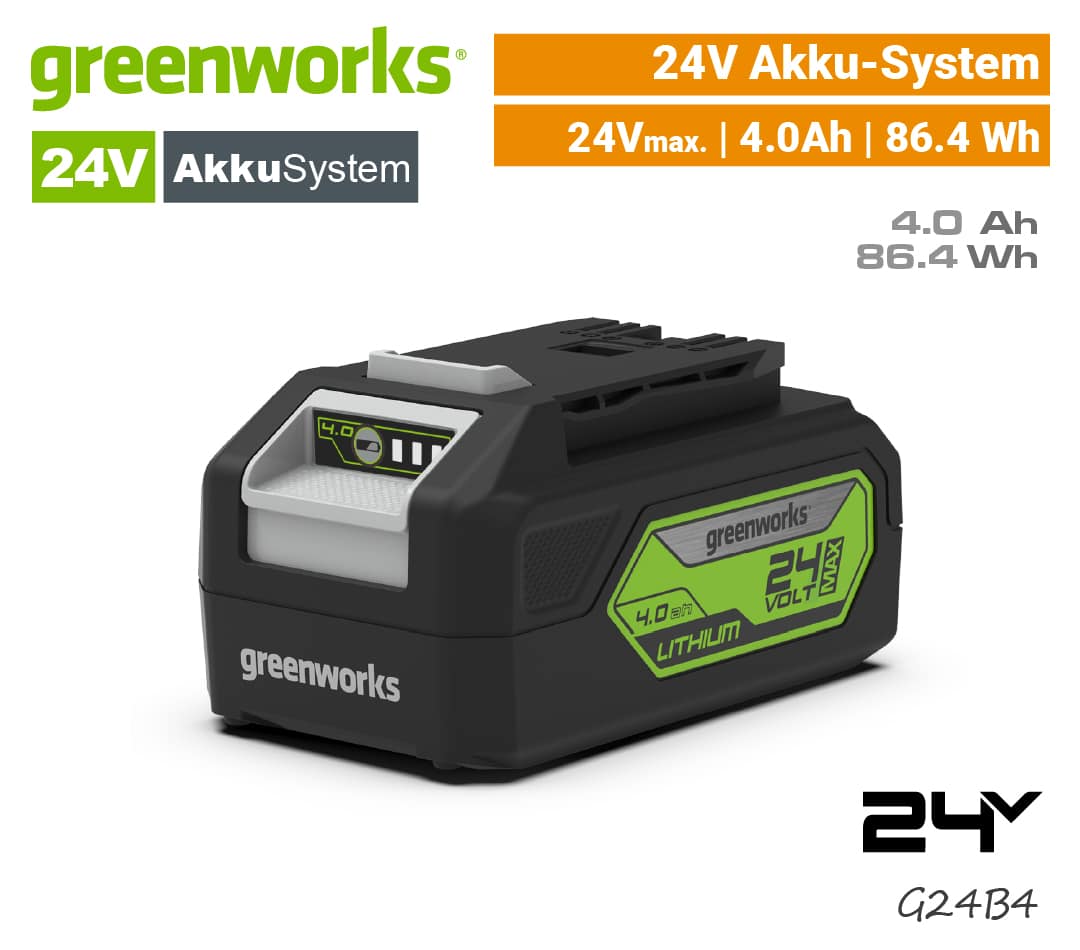 Greenworks 24V Akku 4Ah 4.0 Ah G24B4 EU9