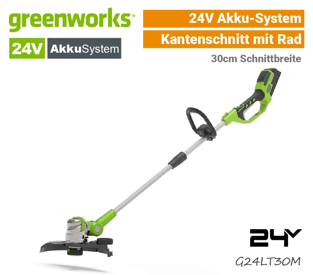 Greenworks 24V Akku-Trimmer G24LT30M G24LT30MK2 Gras-Trimmer Schneider EU9