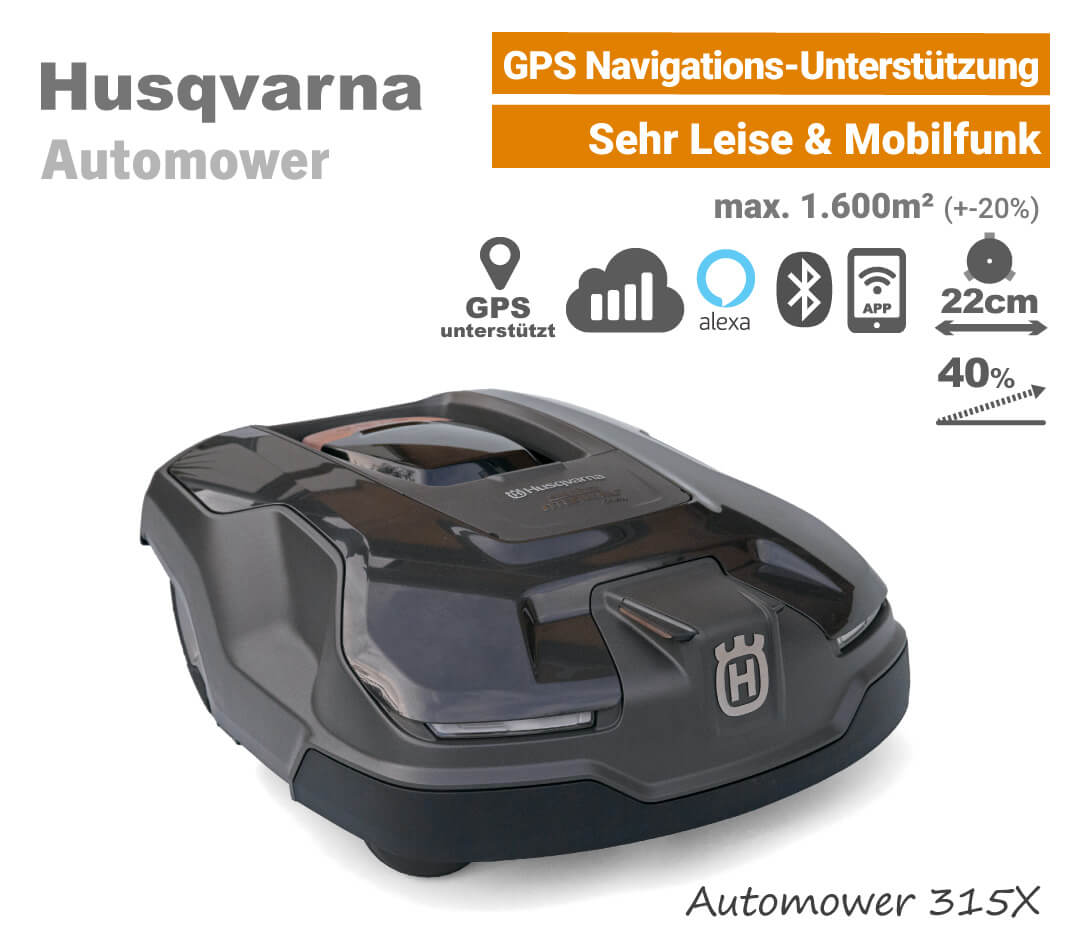 Husqvarna Automower 315 X GPS Mähroboter-Rasenroboter EU9