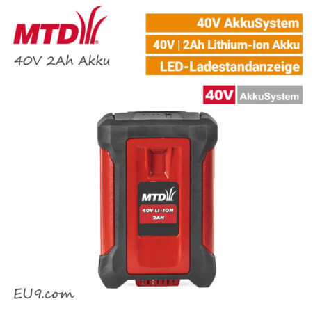 MTD 40V 2Ah Akku Lithium-Ion 40 Volt EU9