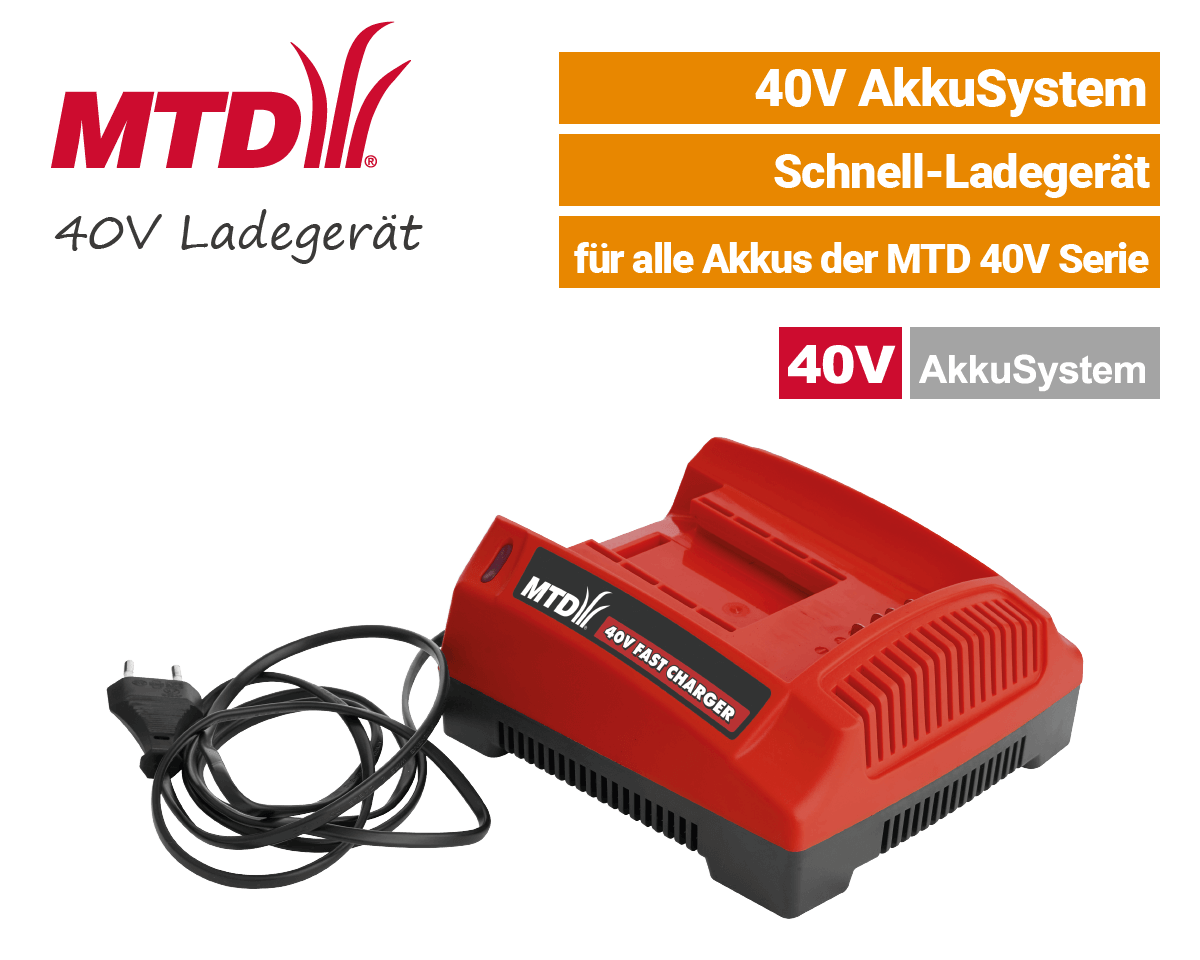 MTD 40V Schnell-Ladegerät 40 Volt EU9