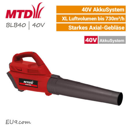 MTD BLB 40 - 40V Akku-Laubbläser 40 Volt EU9