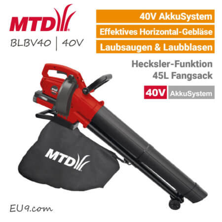 MTD BLBV 40 - 40V Akku-Laubsauger 40 Volt EU9