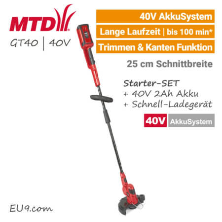 MTD GT 40 - 40V Akku-Trimmer 40 Volt EU9
