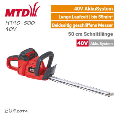 MTD HT 40-500 40V Akku-Heckenschere 40 Volt EU9
