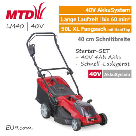MTD LM 40 40 Volt Akku-Rasenmäher EU9