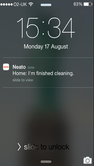 Neato Botvac Connected App Startbildschirm