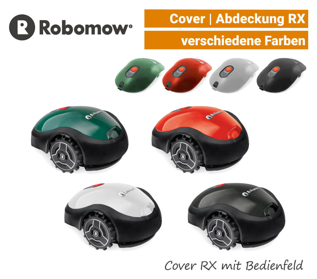 Robomow Cover RX Abdeckung RX mit Bedienfeld Grün Rot Weiß Schwarz