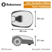 Robomow RK1000 RK2000 Abmessung Größe EU9
