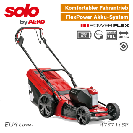 SOLO 4757 Li SP Akku-Rasenmäher PowerFlex ALKO Rad-Antrieb EU9