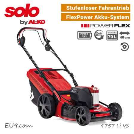 SOLO 4757 Li VS Akku-Rasenmäher PowerFlex ALKO Rad-Antrieb EU9