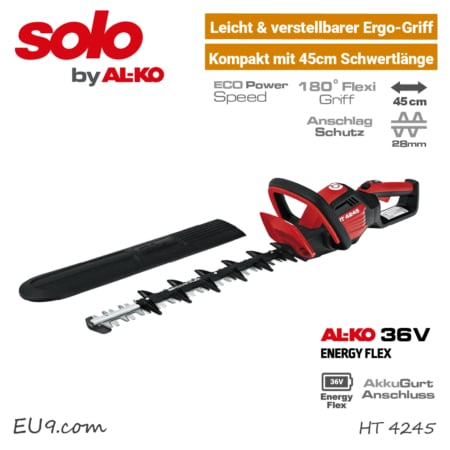 SOLO ALKO HT 4245 Akku-Heckenschere 36V EnergyFlex 40V Heckenschneider EU9