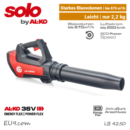 SOLO by ALKO LB 4250 Akku-Laubbläser 36V EnergyFlex 40V Bläser EU9