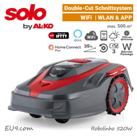 SOLO Robolinho 520 W ALKO Mähroboter Rasenroboter WiFi WLAN-Smarthome Links EU9