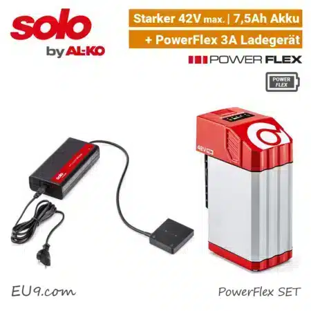 SOLO by Alko PowerFlex Akku & Ladegerät SET Li-Ion EU9