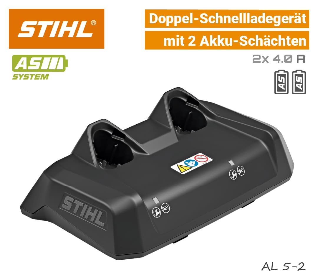 STIHL AL 5-2 Doppel-Schnell-Ladegerät AS 2x 4.0 A EU9