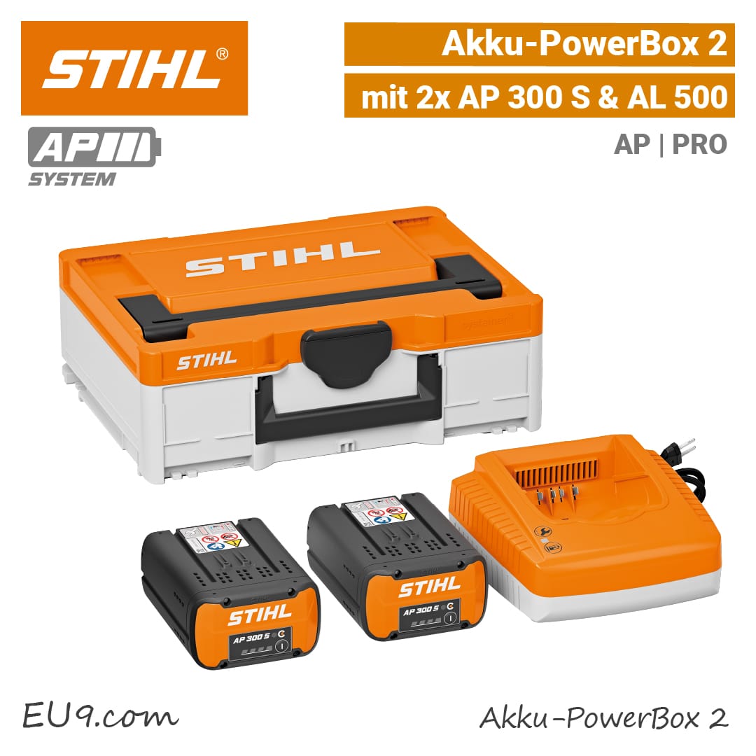 STIHL Power-Box 2 SET  mit 2x AP300 S Akku & AL500 Ladegerät