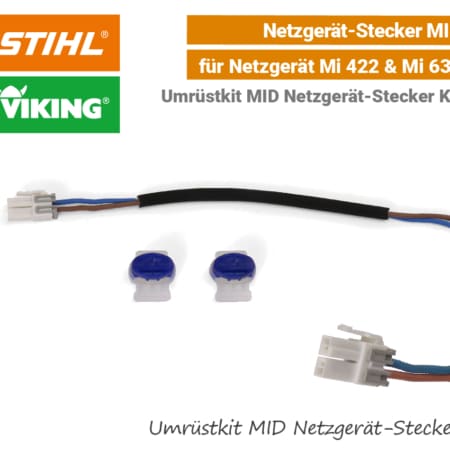 STIHL Viking Netzgerät Ladegerät MID-Stecker Umrüstkit 2-polig Mi 422 Mi 632