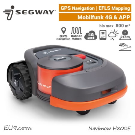 Segway Navimow H800E GPS RTK Rasenroboter GNSS Satelliten 4G EU9