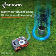 Segway Navimow VisionFence fährt um Hindernis EU9