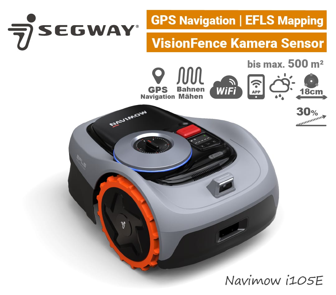 Segway Navimow i105E GPS RTK Rasenroboter GNSS Satelliten WLAN WiFi i105 E EU9