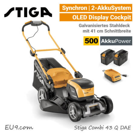 Stiga Combi 43 Q DAE Akku-Rasenmäher Synchron 500 EU9