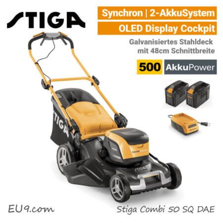 Stiga Combi 50 SQ DAE Akku-Rasenmäher Radantrieb Synchron 500 EU9