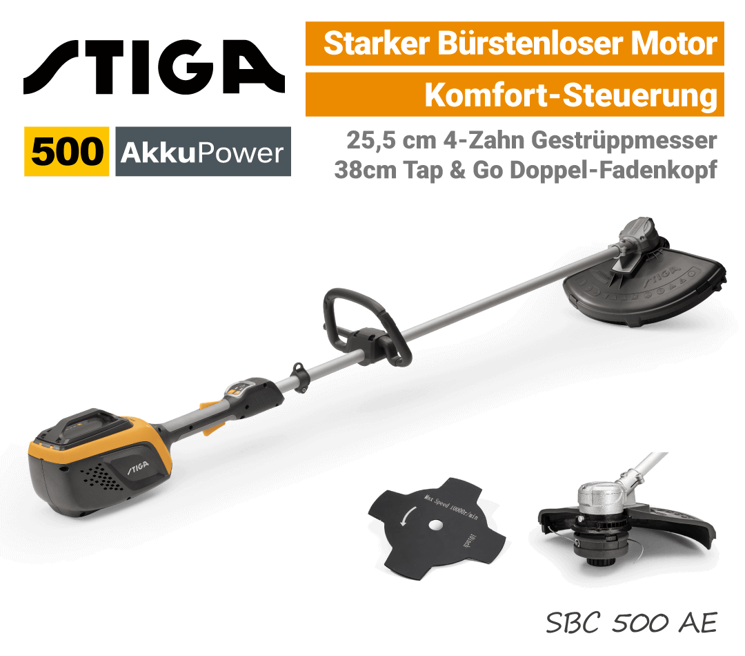 Stiga SBC 500 AE Akku-Motorsense EU9