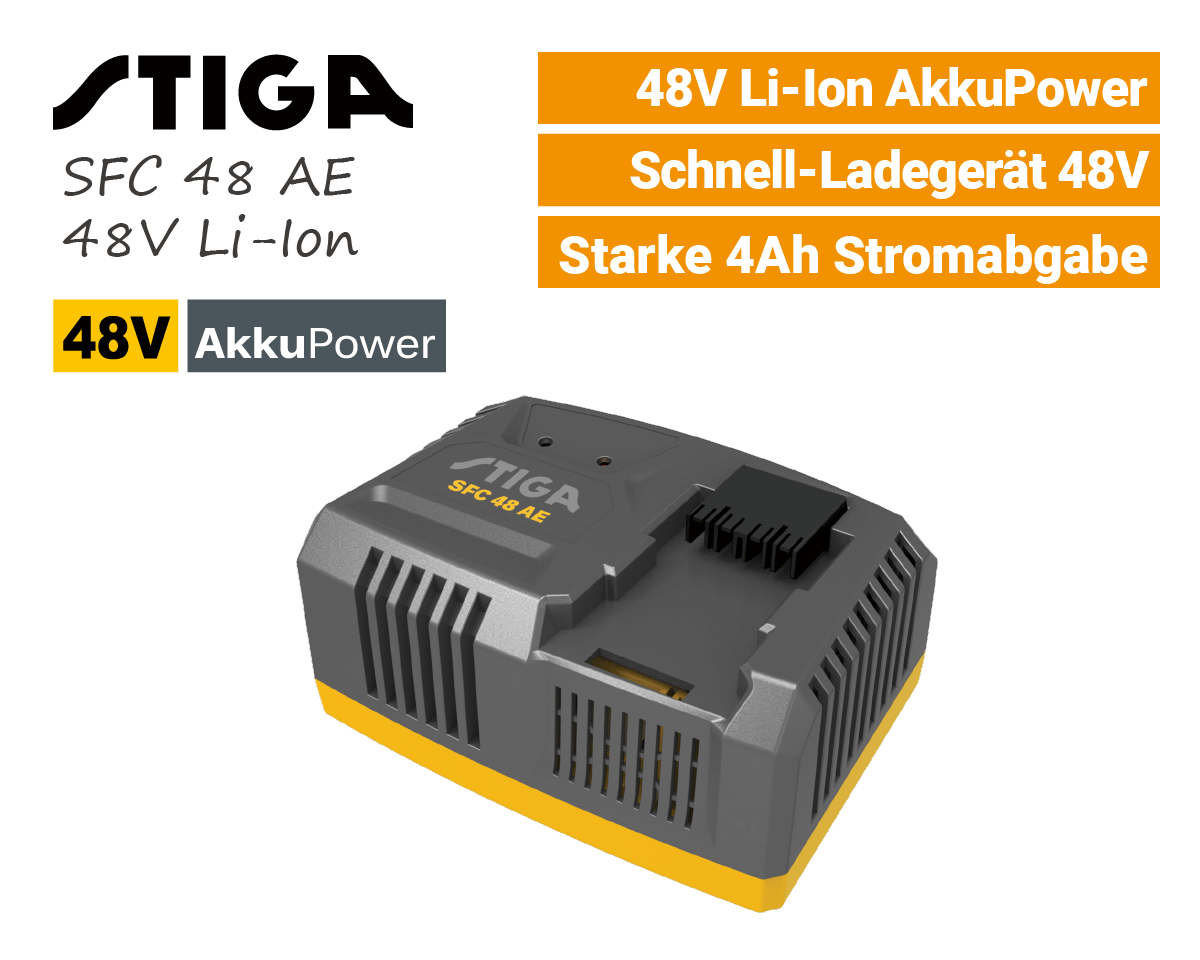 Stiga SFC 48 AE 48V Li-Ion Schnell-Ladegerät 48 Volt EU9