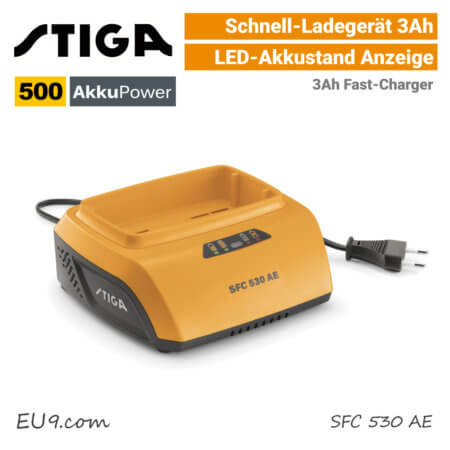 Stiga SFC 530 Schnell-Ladegerät 3Ah 500 AkkuPower EU9