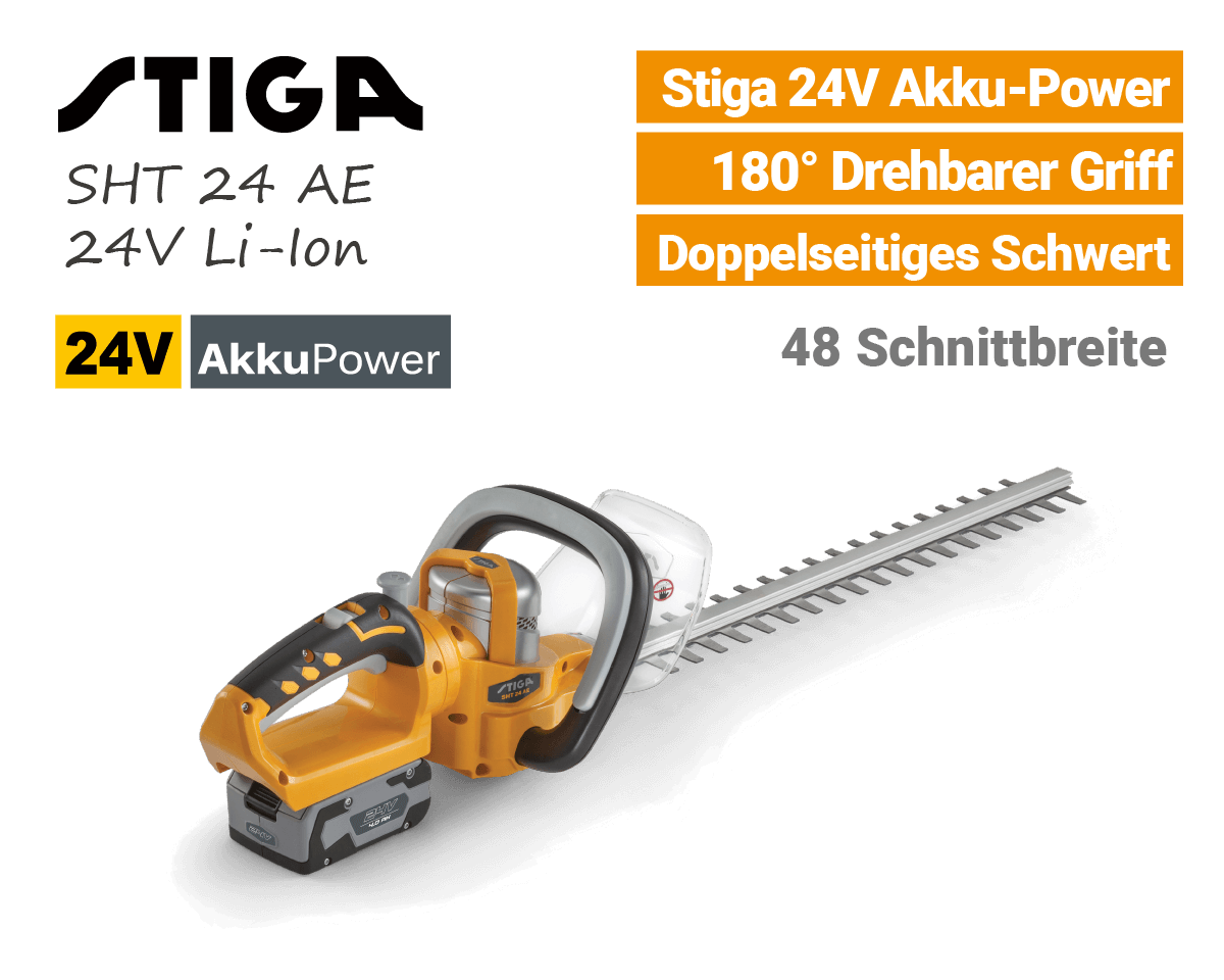 Stiga SHT 24 AE 24V Akku-Heckenschere EU9