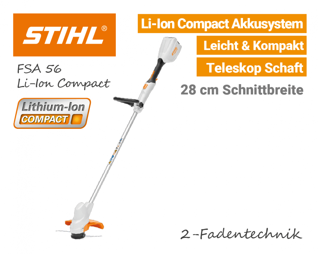 Stihl FSA 56 Akku-Trimmer Motorsense Freischneider Lithium-Ion Compact