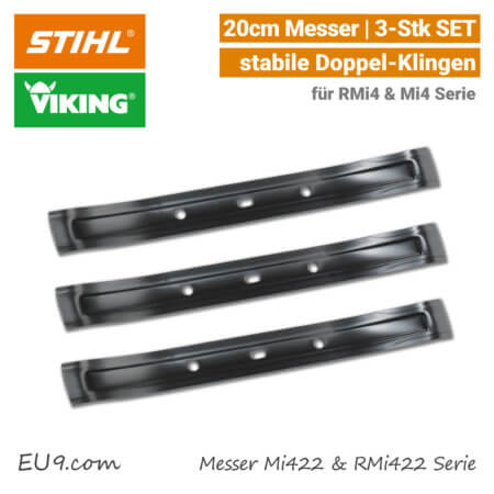 STIHL Viking Messer iMow Mi 422 & RMi 422 - 3-Stk SET EU9