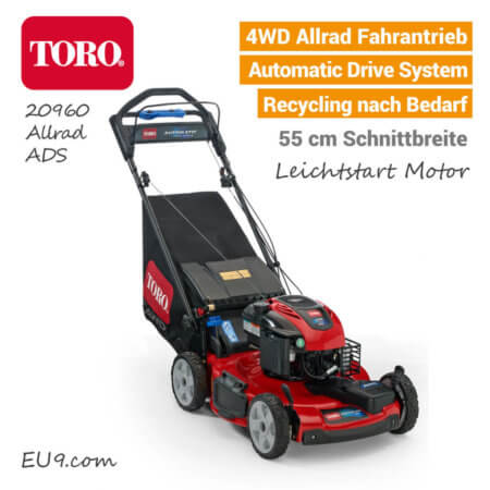 TORO 20960 Benzin-Rasenmäher 4WD-Allrad Automatic-Drive