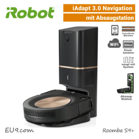 iRobot Roomba S9+ Saugroboter Wifi WLAN Alexa Google EU9
